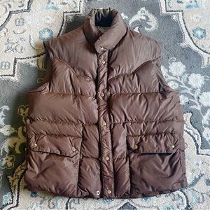 Men's Chocolate Brown Quilted Vest Vintage